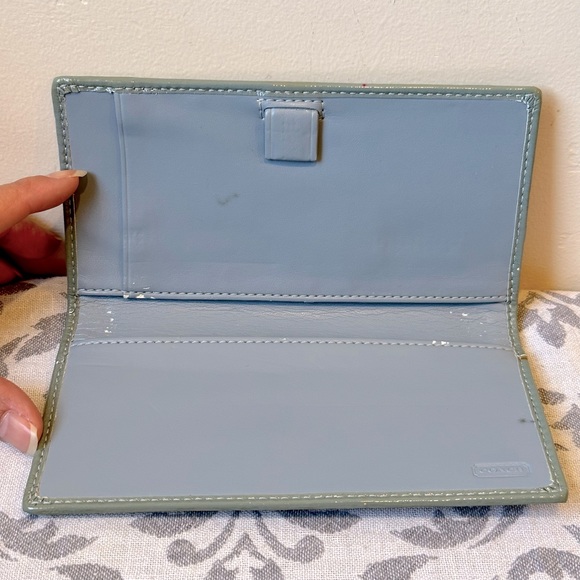 Coach Wallet in Pale Blue, White, and Greenish Blue - Picture 4 of 7